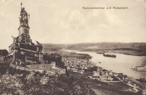 National Monument Commemorating the Unification of Germany, Rudesheim am Rhein, Hesse by Photographer German