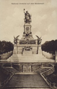 Nationaldenkmal, monument commemorating the unification of Germany, Rudesheim am Rhein, Hesse