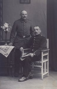 Portrait of two German soldiers by Photographer German