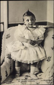 Prince William of Prussia in an Armchair by Photographer German