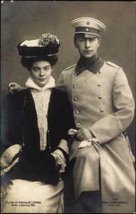 Princess Cecilie with Prince William, Coat and Hat by Photographer German