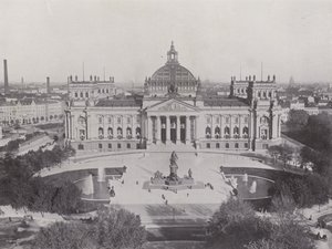 Reichstag Building and Bismarck Monument by Photographer German