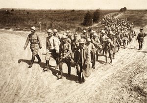 Romanian Prisoners from the Battle at Focsani by Photographer German