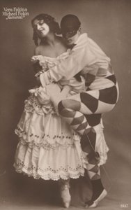 Russian ballet dancers Vera Fokina and Michel Fokine in Carnaval, c1910 by Photographer German