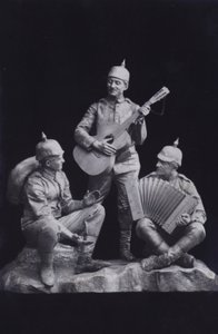 Sculpture Depicting a Group of First World War German Soldiers Playing Music by Photographer German