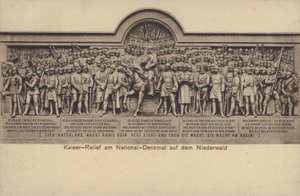 The Kaiser, relief on the Nationaldenkmal, monument commemorating the unification of Germany, Rudesheim am Rhein, Hesse