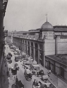 In Front of the Central Market Hall at Alexanderplatz by Photographer German