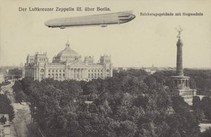 Zeppelin LZ III flying over Berlin