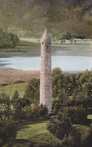 Ireland: Ancient Round Tower, Glendalough, County Wicklow