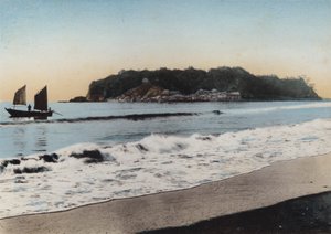 Japan, c.1912: Enoshima Island Viewed Near Kamakura by Photographer Japanese