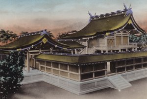 Japan, c.1912: Main Building of Meiji Jingu, Shrine, Tokyo by Photographer Japanese