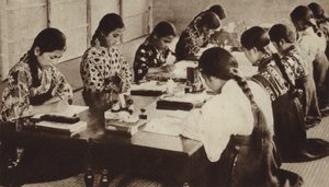 Japanese Schoolchildren in Class