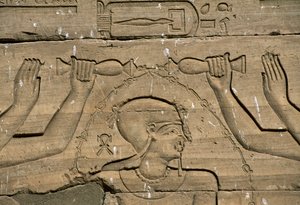 Bas relief, Temple of Kalabsha, Aswan, Egyptian civilization by Blaise Nicolas Le Sueur