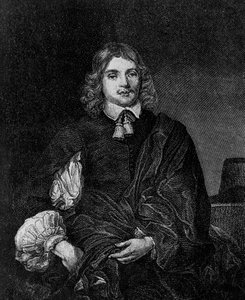 Portrait of Lucius Cary, 2nd Viscount Falkland, English author, politician, and soldier who was Secretary of State from 1642 to 1643, engraving by Blaise Nicolas Le Sueur
