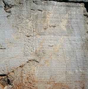Wall with Inscriptions near Temple of Apollo, Delphi by Blaise Nicolas Le Sueur