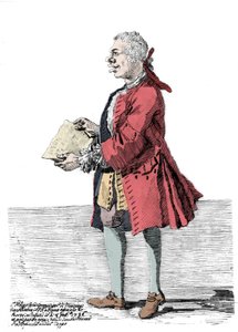 Cartoon by Giovanni Battista Pergolesi. Drawing by Pier Leone Ghezzi which reports that the composer suffered from a handicap in one leg and was lame. 1736. by Pier Leone Ghezzi