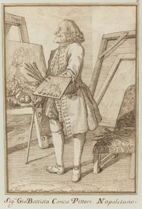 Signore Sebastiano Conca, Neapolitan Painter by Pier Leone Ghezzi