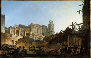 The Saint-Germain Fair after the fire of the night of March 16 to 17, 1762, ca. 1762
