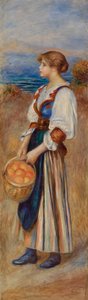 Girl with Basket of Oranges by Pierre-Auguste Renoir
