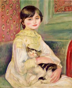 Julie Manet, also known as the Child with a Cat by Pierre-Auguste Renoir