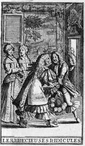 Les Precieuses ridicules de Moliere (Affected Young Ladies) Engravings by Pierre Brissart for the 1682 edition by Pierre (after) Brissart