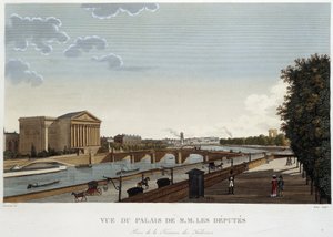 View of the Palais de M. les Députés - Paris by Courvoisier by Pierre (after) Courvoisier