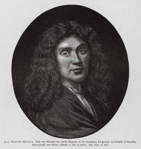 Moliere, French Playwright and Actor by Pierre (after) Mignard