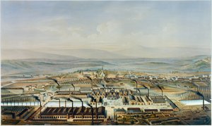 View of the Creusot and Chateau de la Verrerie Workshops by Pierre (after) Tremaux