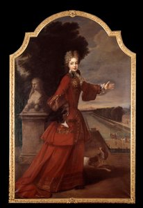 Portrait of Marie Adelaide de Savoie, Duchess of Burgundy at the castle of Fontainebleau by Pierre (studio of) Gobert