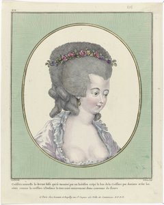 Hairstyles, Poufs, Hats and Bonnets: Eleven Hairstyles and Headdresses by Pierre Adrien Le Beau