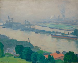 The Seine at Croisset near Rouen by Albert Marquet