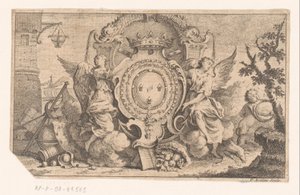 Allegorical Representation with the Coat of Arms of the French Crown by Pierre Alexandre Aveline