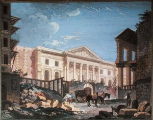 Construction of the Academie de Chirurgie, Paris, c.1780-89 by Pierre Antoine Demachy