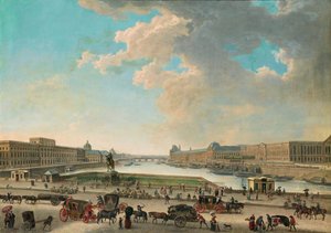 View of Paris from the Place Dauphine by Pierre Antoine Demachy