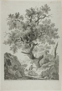 Artist in a Rocky Landscape by Pierre Antoine Mongin