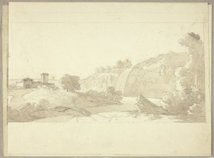 Panoramic Italian Landscape by Pierre Antoine Mongin