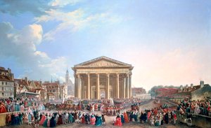 Ceremony at the New Church of St Genevieve by Pierre Antoine de Machy