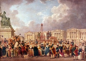 Execution by Guillotine in Paris during the French Revolution, 1790s