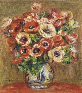 Anemones in a Vase by Pierre Auguste Renoir