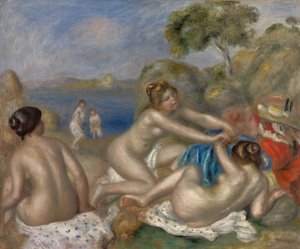 Bathers Playing with a Crab, c.1897 by Pierre Auguste Renoir
