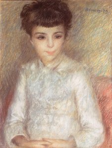 Portrait of a Young Girl with Brown Hair by Pierre Auguste Renoir