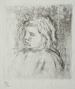 Claude Renoir, Three-Quarters to the Left by Pierre Auguste Renoir