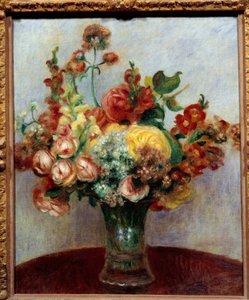 Flowers in a vase by Pierre Auguste Renoir