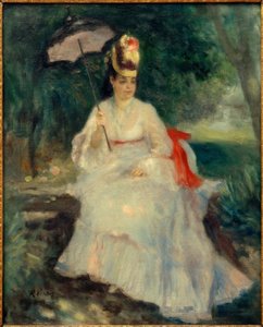 Woman with Parasol in the Garden by Pierre Auguste Renoir
