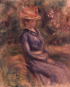 Girl Wearing a Straw Hat