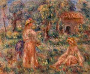 Girls in a Landscape by Pierre Auguste Renoir