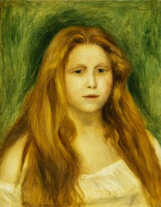 Head of Girl by Pierre Auguste Renoir