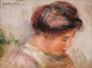 Head of Young Girl by Pierre Auguste Renoir