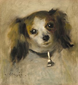 Head of a Dog, 1870 by Pierre Auguste Renoir