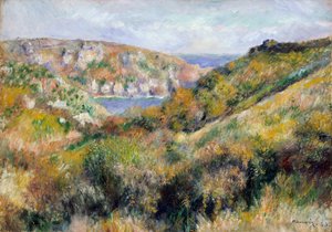 Hills Around the Bay of Moulin Huet, Guernsey by Pierre Auguste Renoir